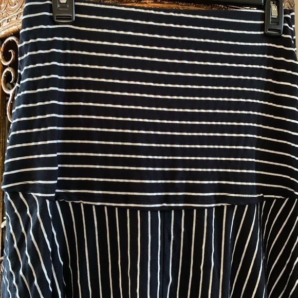 YSC-City Black/White Striped Flare Skirt M - Picture 2 of 2